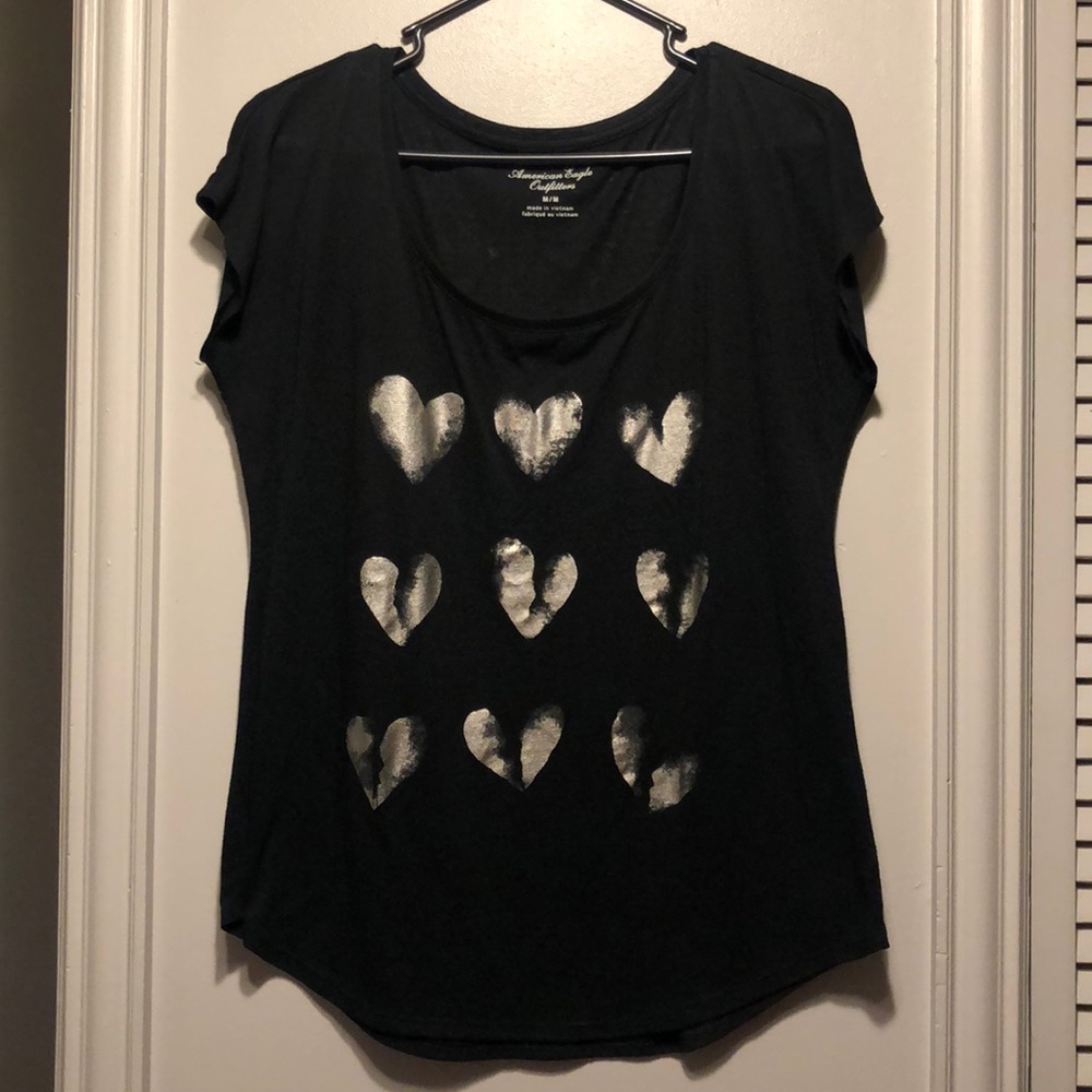 American Eagle T-Shirt With Hearts